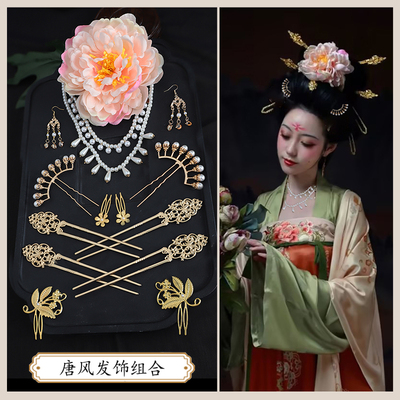 流苏汉服明制头饰全套古装