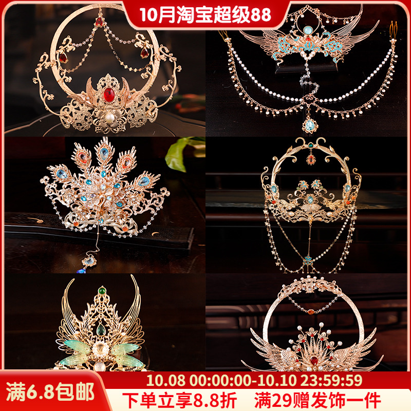 敦煌飞天发冠合金复古风