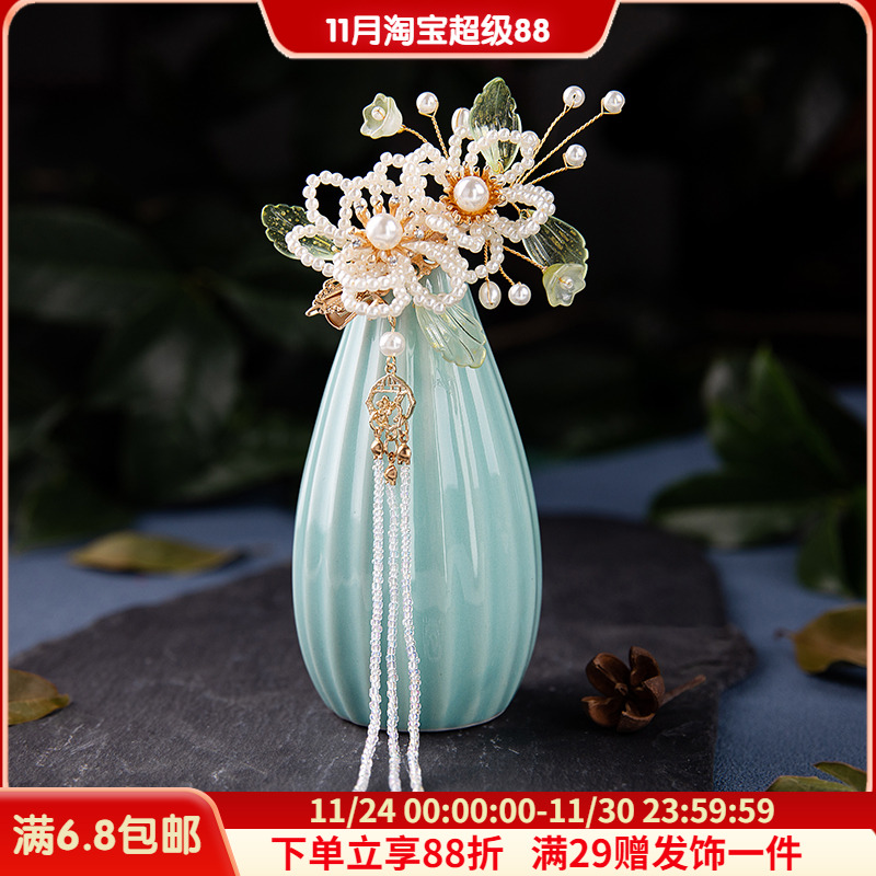 复古边夹古装流苏简约发夹小清晰