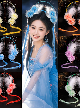 古风发饰花朵发箍仙气甜美