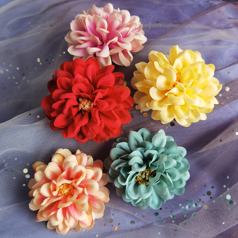 汉服绢花发夹古装唐风绣球菊花日系头饰古风花朵甜美点缀头饰发夹