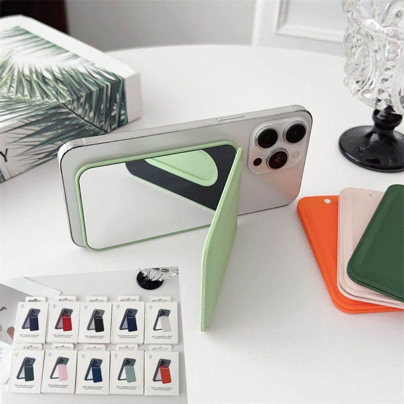 适用苹果桌面磁吸镜子卡包卡包套