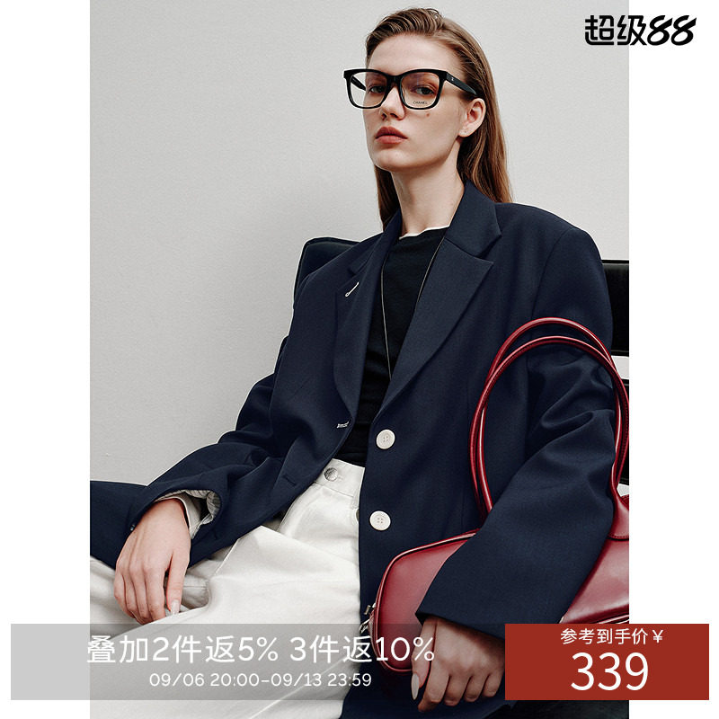 【Y.SING致简】衣香丽影精工落肩西装外套女2026秋装新款高端西服
