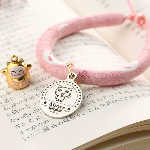 Японский чокер, колокольчик, плавательный круг для шеи, ожерелье, кот, домашний питомец