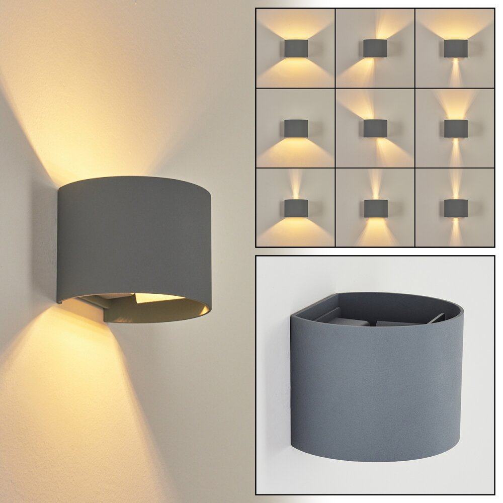 现代简约壁灯室内上下发光可调节光束圆形灰色铁艺灯罩装饰灯具,家装灯饰光源,壁灯,淘宝优惠券,粉丝福利购,淘宝优惠卷