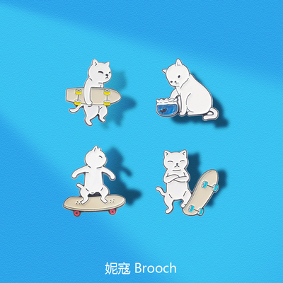 猫咪胸针金属个性男女