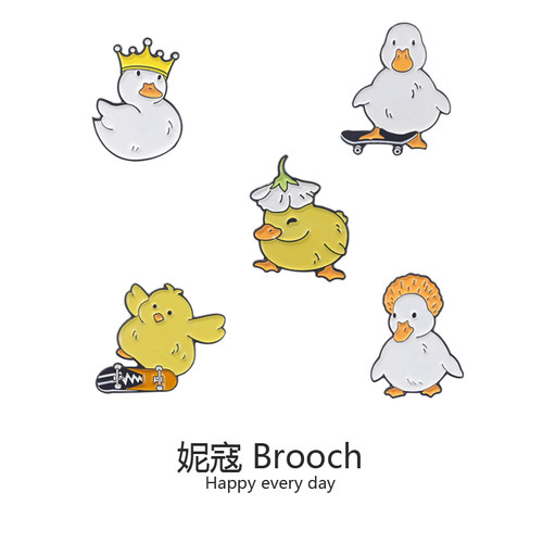 小黄鸭胸针金属可爱男女