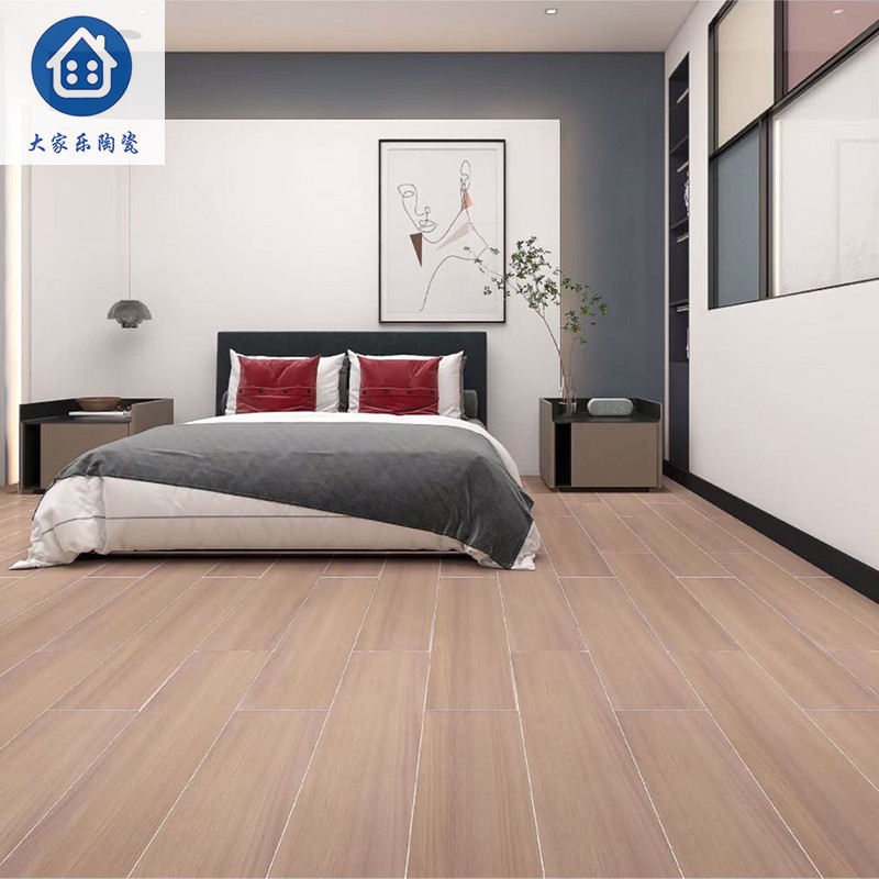 柔光肌肤釉素色200x1000木纹砖客厅阳台卧室仿实木地板砖防滑瓷砖