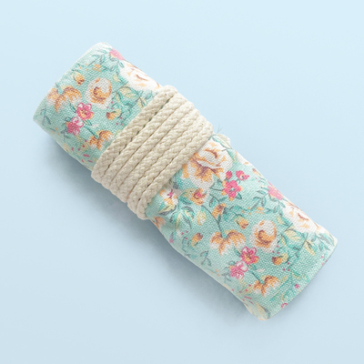 钩针收纳包DIY手工工具钩针帆布针包卷袋内置16格