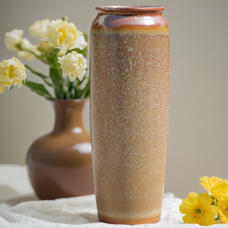 粗陶简约50厘米高花盆