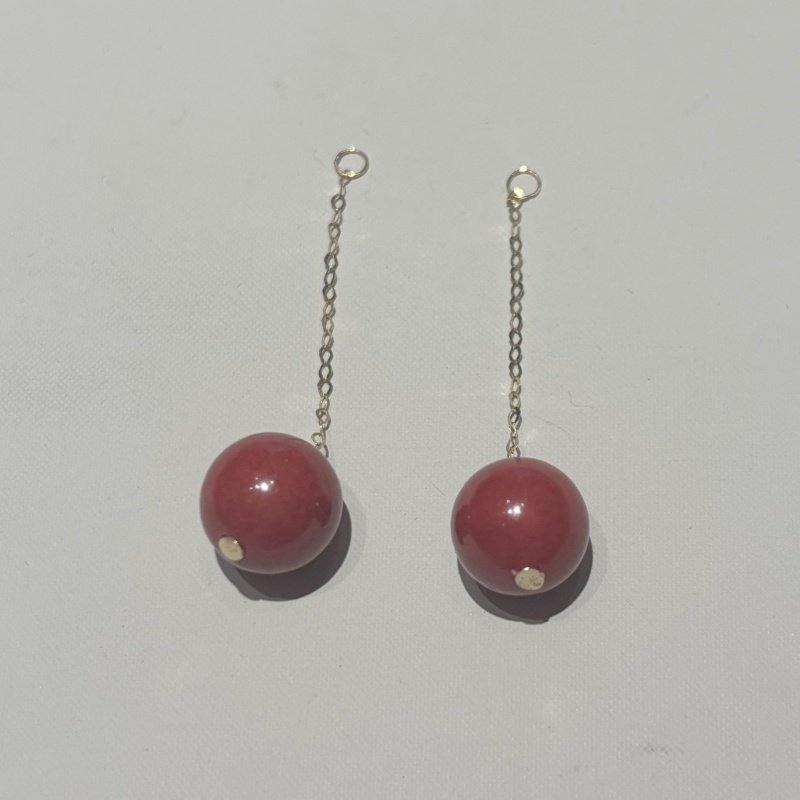 18K金朱砂帝王沙耳环伴侣DIY手工材料轻奢百搭送证书(不含耳钉),珠宝/钻石/翡翠,耳饰,淘宝优惠券,粉丝福利购,淘宝优惠卷