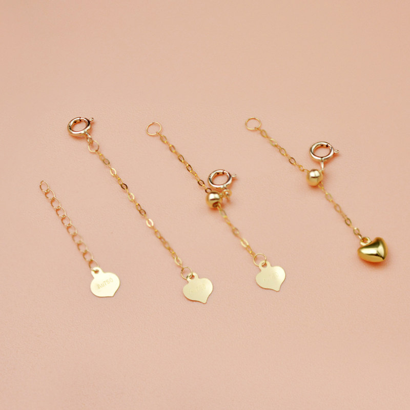 芙茉莉珠宝18K金正品延长链diy配件可调节首饰材料新款