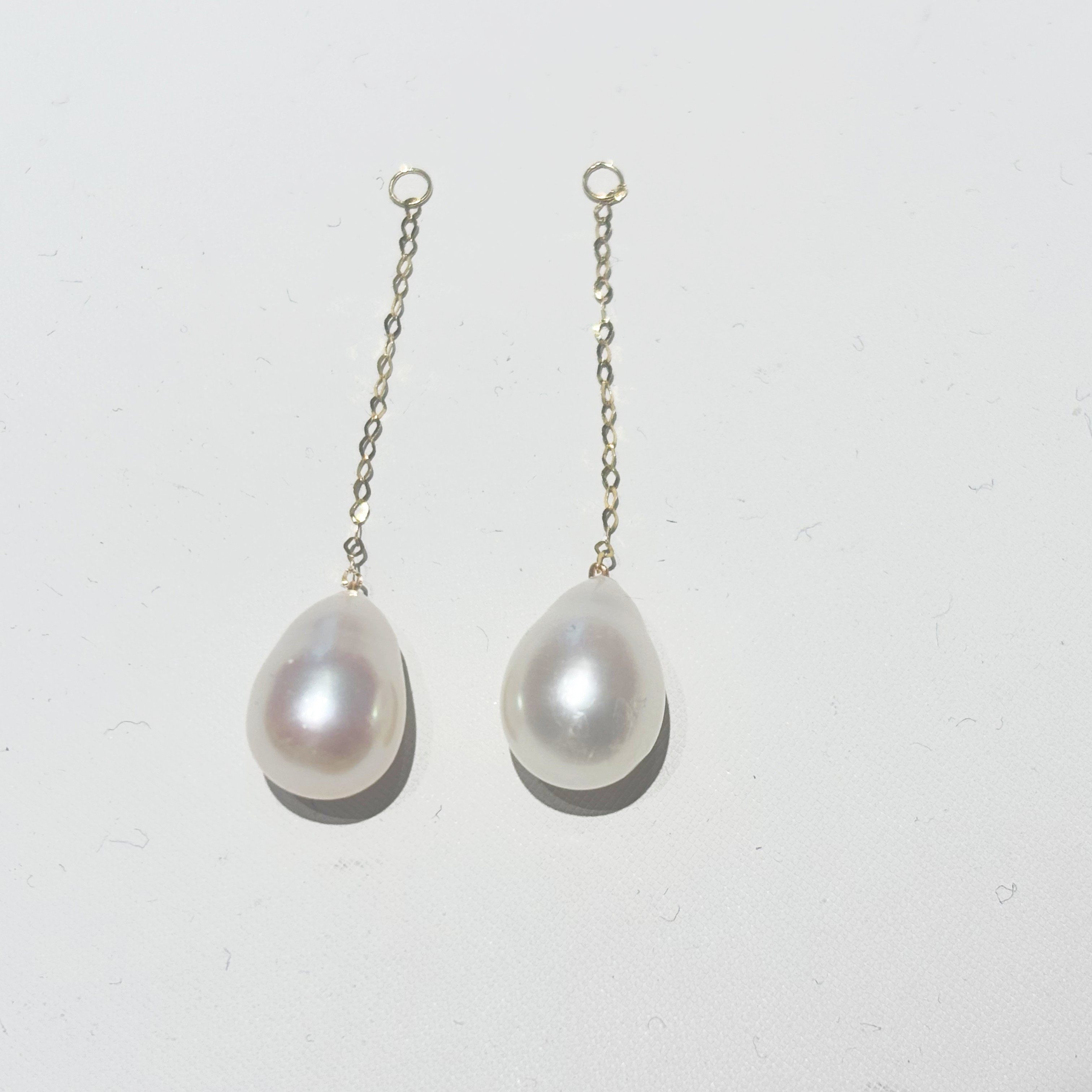 18K金淡水珍珠耳环配件伴侣DIY手工材料轻奢百搭送证书(不含耳钉),珠宝/钻石/翡翠,耳饰,淘宝优惠券,粉丝福利购,淘宝优惠卷