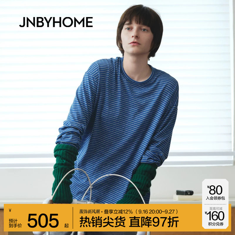 圆领长袖T恤JNBYHOME江南布衣图片