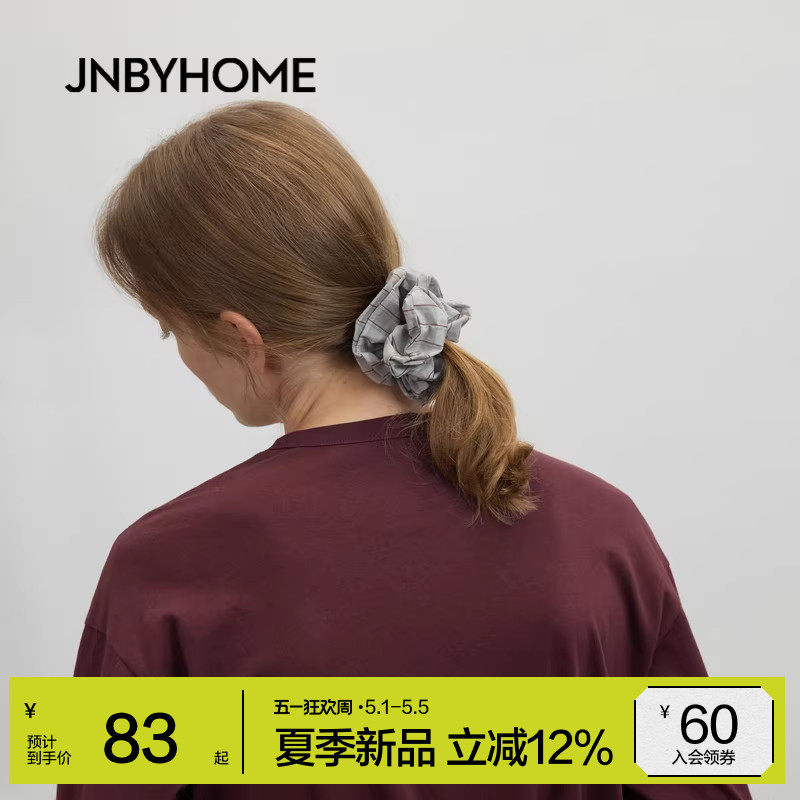 JNBYHOME江南布衣26年春季发圈饰品发绳日常简约发饰头饰格