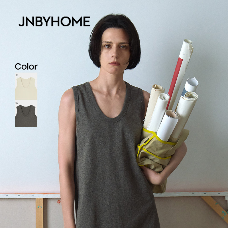 JNBYHOME江南布衣26新品夏季女无袖V领家居服睡裙睡衣背心