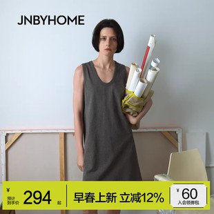 JNBYHOME江南布衣26新品夏季女无袖V领家居服睡裙睡衣背心女裙子