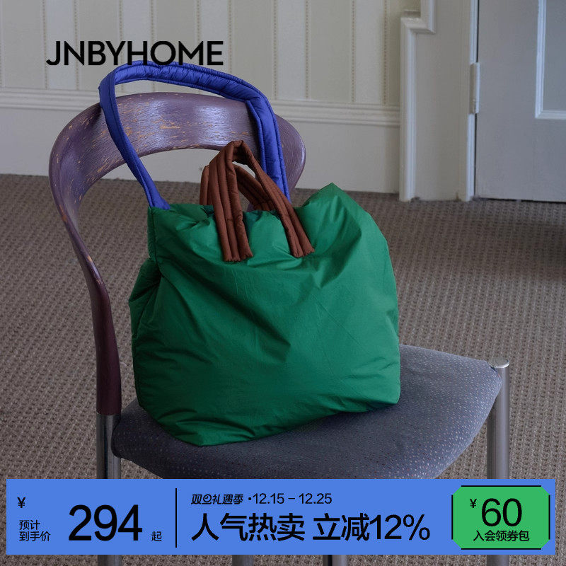 JNBYHOME江南布衣25年新品拼色斜挎大容量手提包斜挎休闲柔