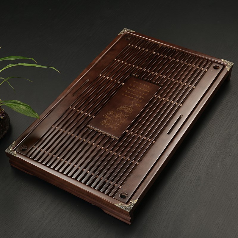 功夫茶具抽屉式排水茶盘功夫茶具抽屉式排水茶盘实木木制家用底盘