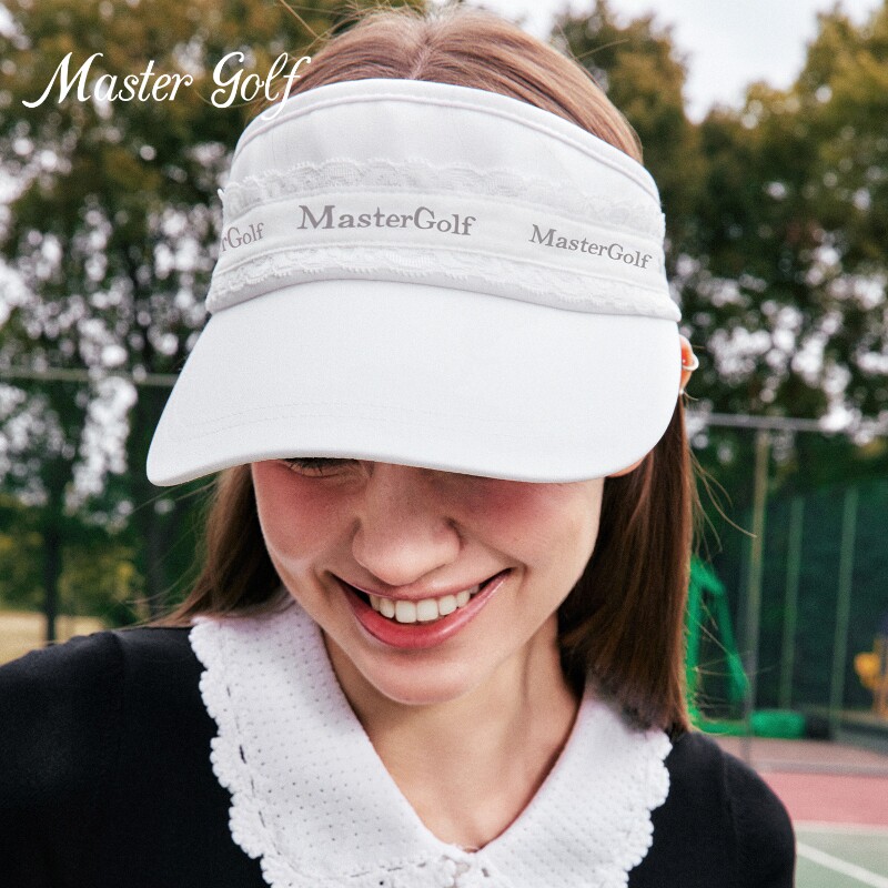 MG高尔夫帽子女球帽防晒遮阳新款蝴蝶结大帽檐显脸小户外空顶帽