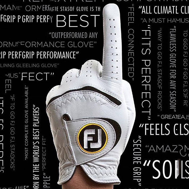 韩国正品FJ高尔夫男士真羊皮手套