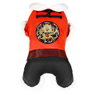 小狗狗衣服新年唐装泰迪加厚四脚冬装宠物小型犬猫咪过年喜庆秋冬