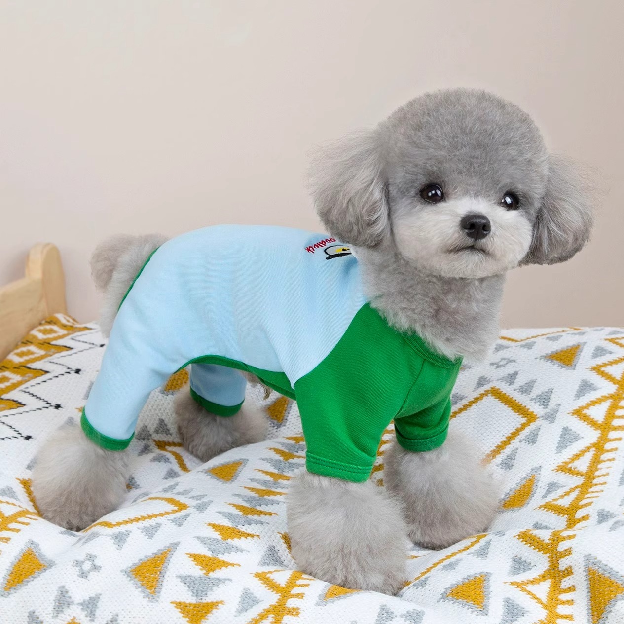 狗狗衣服春夏纯棉透气宠物猫咪泰迪比熊四脚睡衣小型幼犬家居服