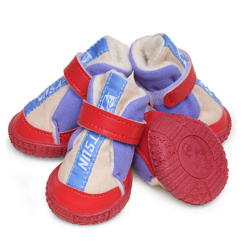 狗棉鞋冬季加厚雪地靴软底加绒防水防滑雪纳瑞西高地小型犬宠物鞋