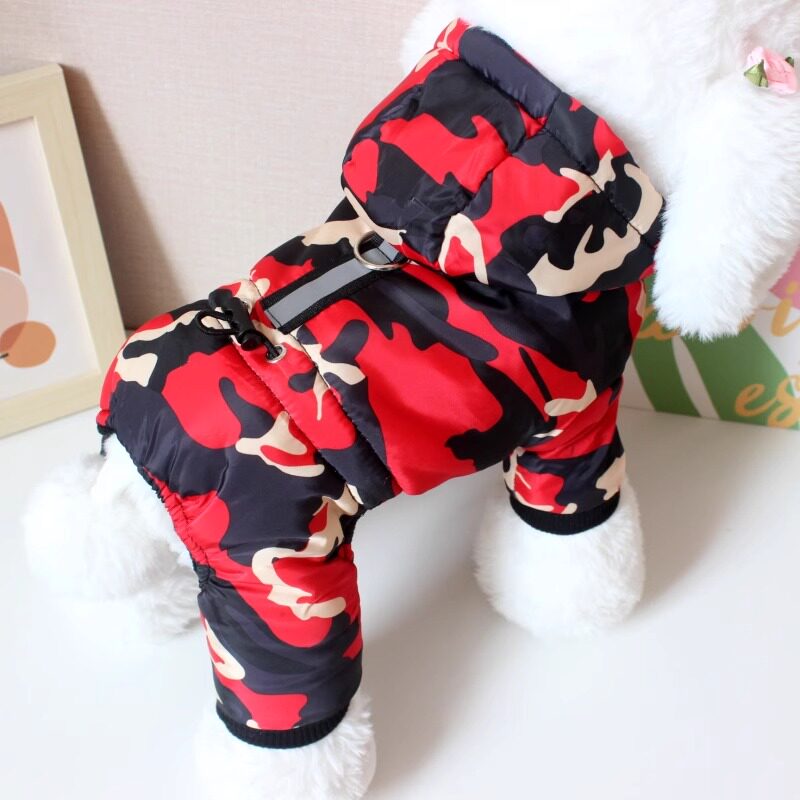 狗狗衣服泰迪比熊冬装秋冬天小狗幼犬加绒宠物四脚衣冬季保暖棉衣