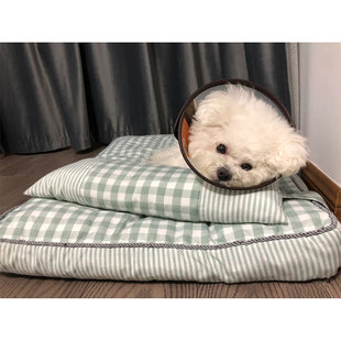 四季 猫窝 通用宠物垫子全可拆洗夏季 狗狗床垫狗窝床垫网红睡垫韩式