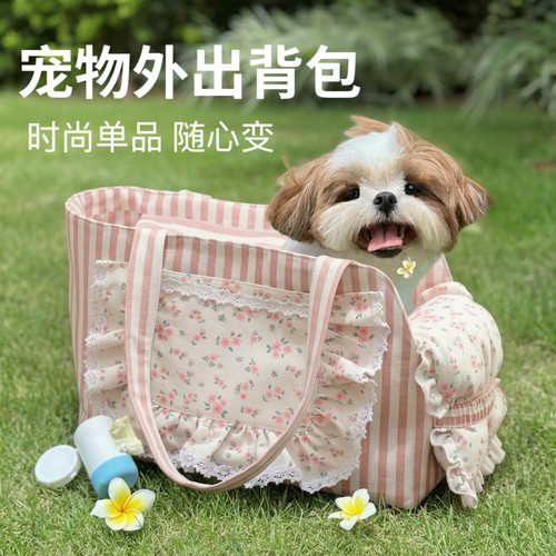 ins风宠物外出包猫包便携单肩包透气防跑猫咪狗狗出行帆布包加厚