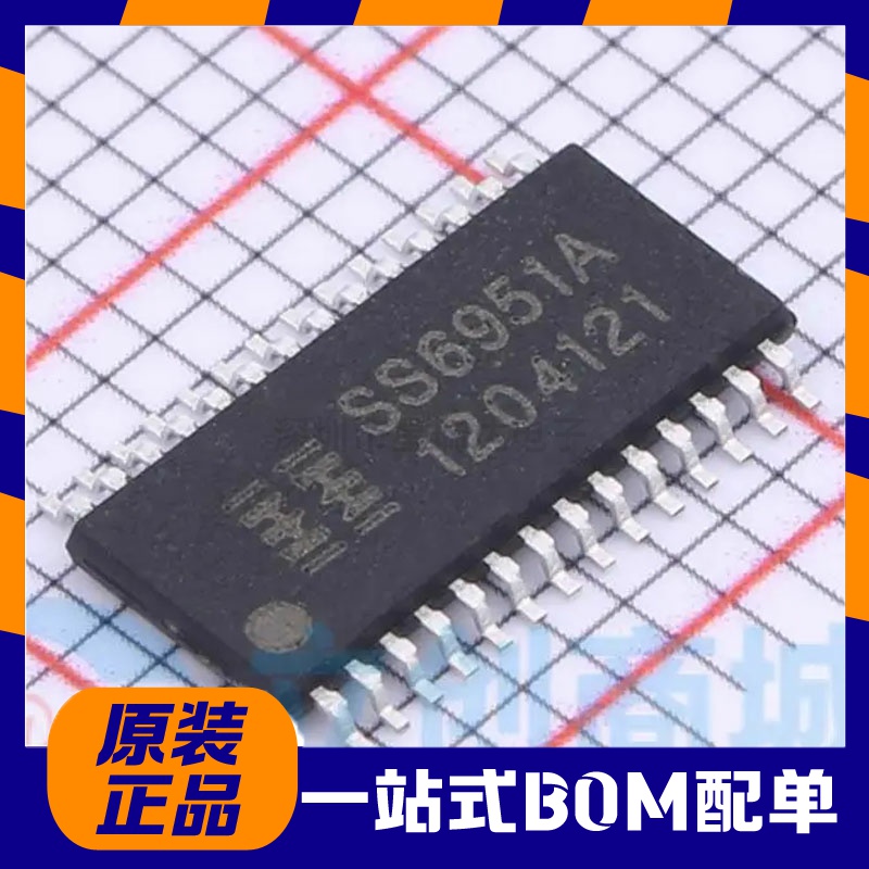 原装正品 SS6951A-ET-TP ETSSOP-28 双通道H桥电流控制电机驱动器