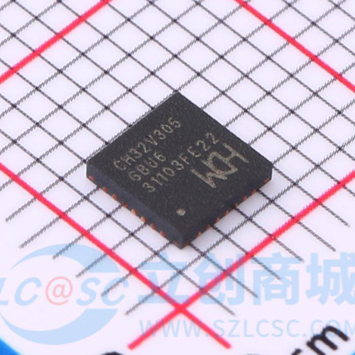 WCH/沁恒 CH32V305GBU6 QFN28 互联型青稞RISC-V单片机MCU控制器
