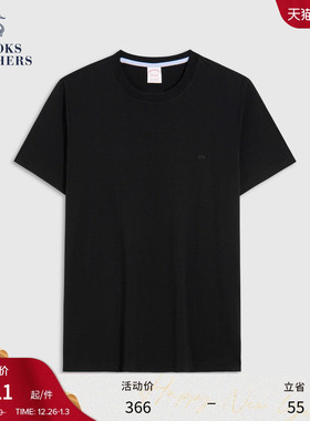 Brooks Brothers/布克兄弟男士夏supima棉圆领纯色基础款短袖T恤