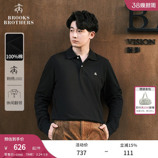 Brooks Brothers/布克兄弟男士春夏季款纯棉简约长袖polo衫