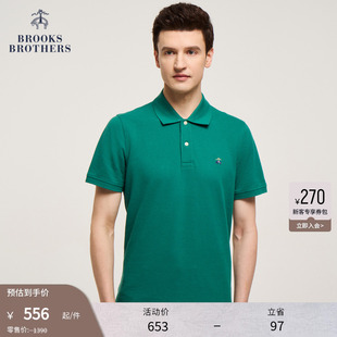 Polo衫 Brooks 夏刺绣logo纯棉休闲翻领短袖 Brothers 布克兄弟男士