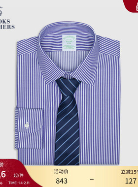 [易打理]Brooks Brothers/布克兄弟男士春夏款supima棉正装衬衫