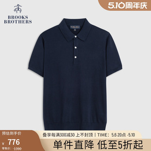 Brooks 布克兄弟男士 Brothers 夏Supima棉翻领短袖 针织POLO衫