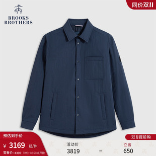 25秋冬纯色按扣休闲夹克轻便棉服 布克兄弟男士 Brooks Brothers