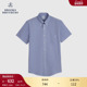 易打理 棉条纹正装 Brooks Brothers 布克兄弟男夏新款 短袖 衬衫