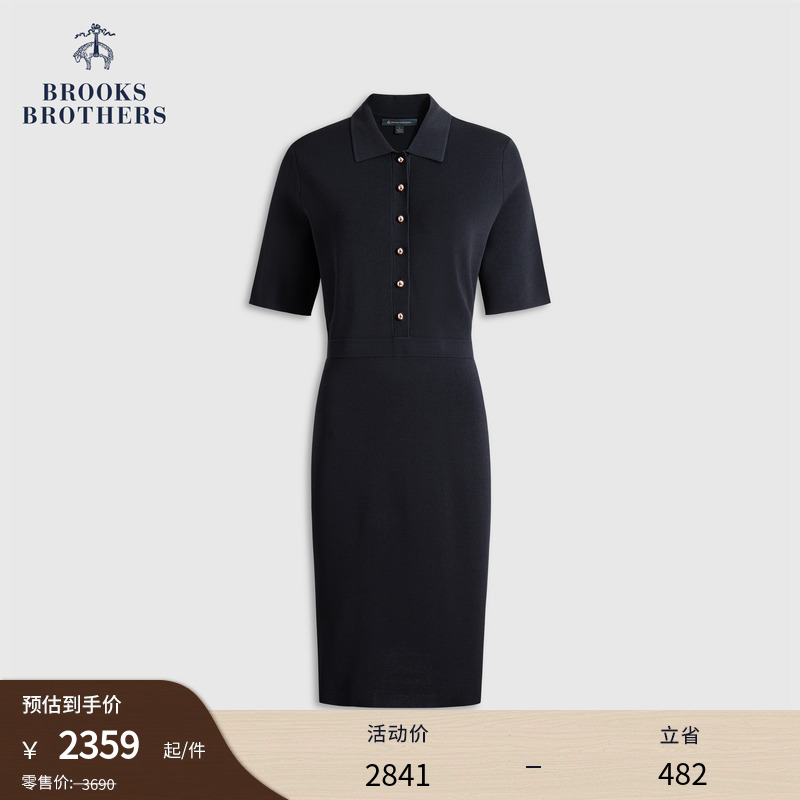 布克兄弟25女士金属纽扣连衣裙