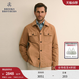 Brooks Brothers/布克兄弟男士26春夏新品工装风衬衫翻领夹克