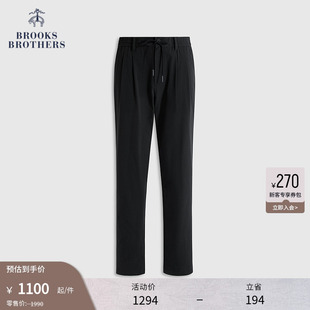 Brothers 25春夏纯色弹力网孔修身 Brooks 布克兄弟男士 薄款 长裤