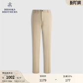布克兄弟男士 Brothers Brooks 纯色简约斜纹布休闲长裤 商场同款