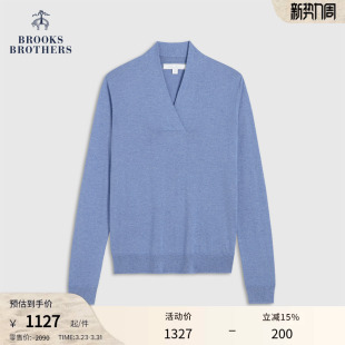 桑蚕丝山羊绒V领打底衫 Brooks 款 布克兄弟女士春季 Brothers