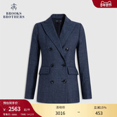 Brooks 绵羊毛格纹复古气质西装 Brothers 布克兄弟女士25秋冬新品