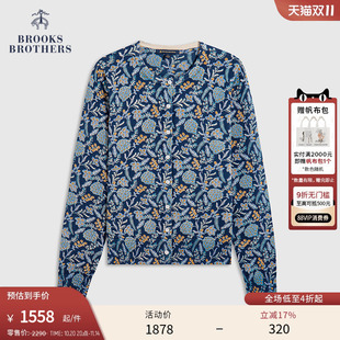 纯棉质感印花针织开衫 布克兄弟女士25秋冬新品 Brothers Brooks