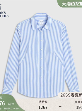 [易打理]Brooks Brothers/布克兄弟女士26春夏新品竖条纹收腰衬衫