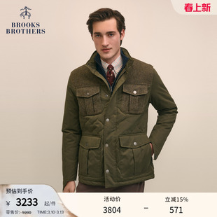 Brooks Brothers/布克兄弟男士25秋冬新品四口袋巴恩风拼接外套