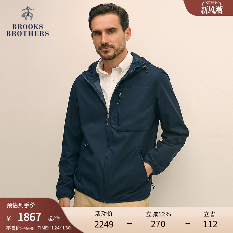 布克兄弟25男士纯色休闲外套